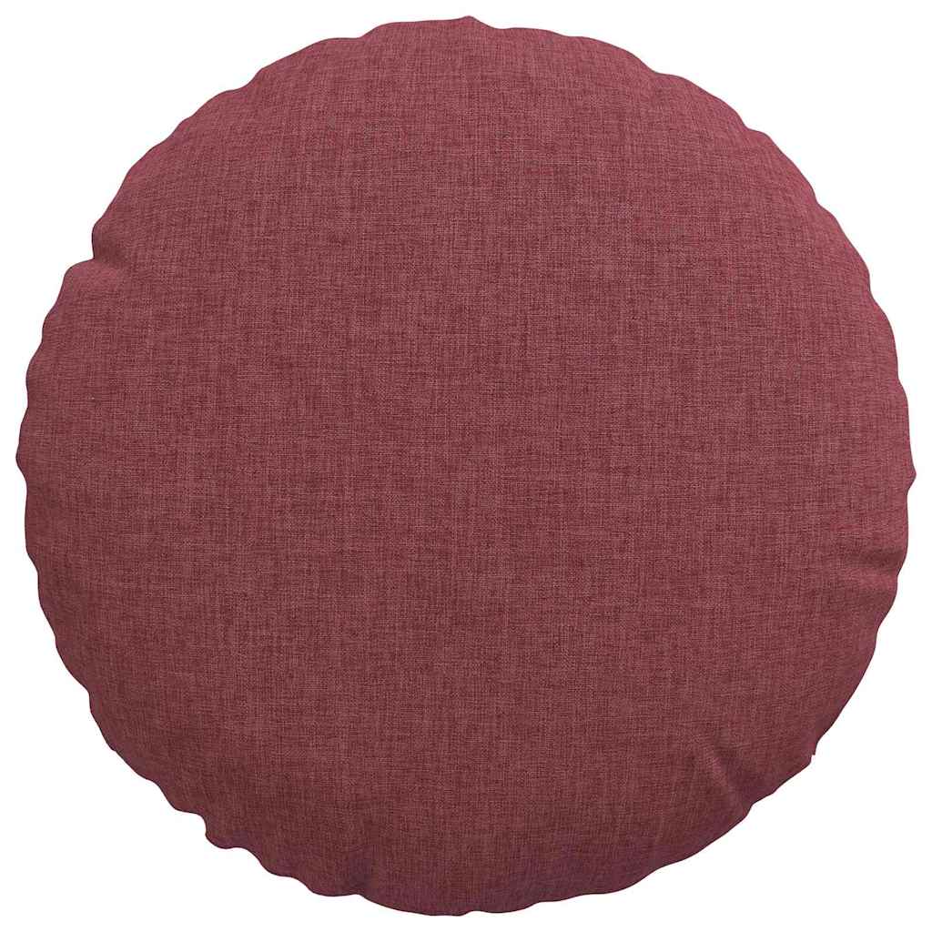 Seat Cushion 2 Pcs Burgundy Ø30 X 13 Cm Fabric