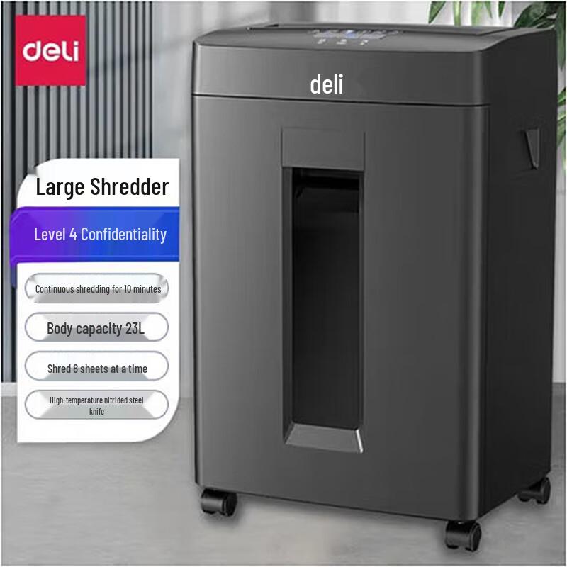 

Deli 14431 4-Level High-Security Paper Shredder CN plug (adapter included)