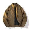 2025 New Jacket Men's Leather Jacket Stand Collar Loose Casual American Top Versatile Jacket for Women's Couples