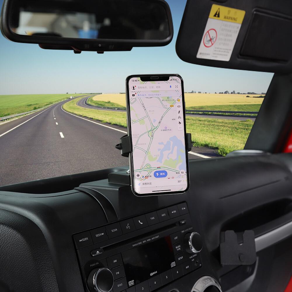 Car Phone Mount Cell Phone Holder Dashboard for Jeep Wrangler 2011-17 JK JKU