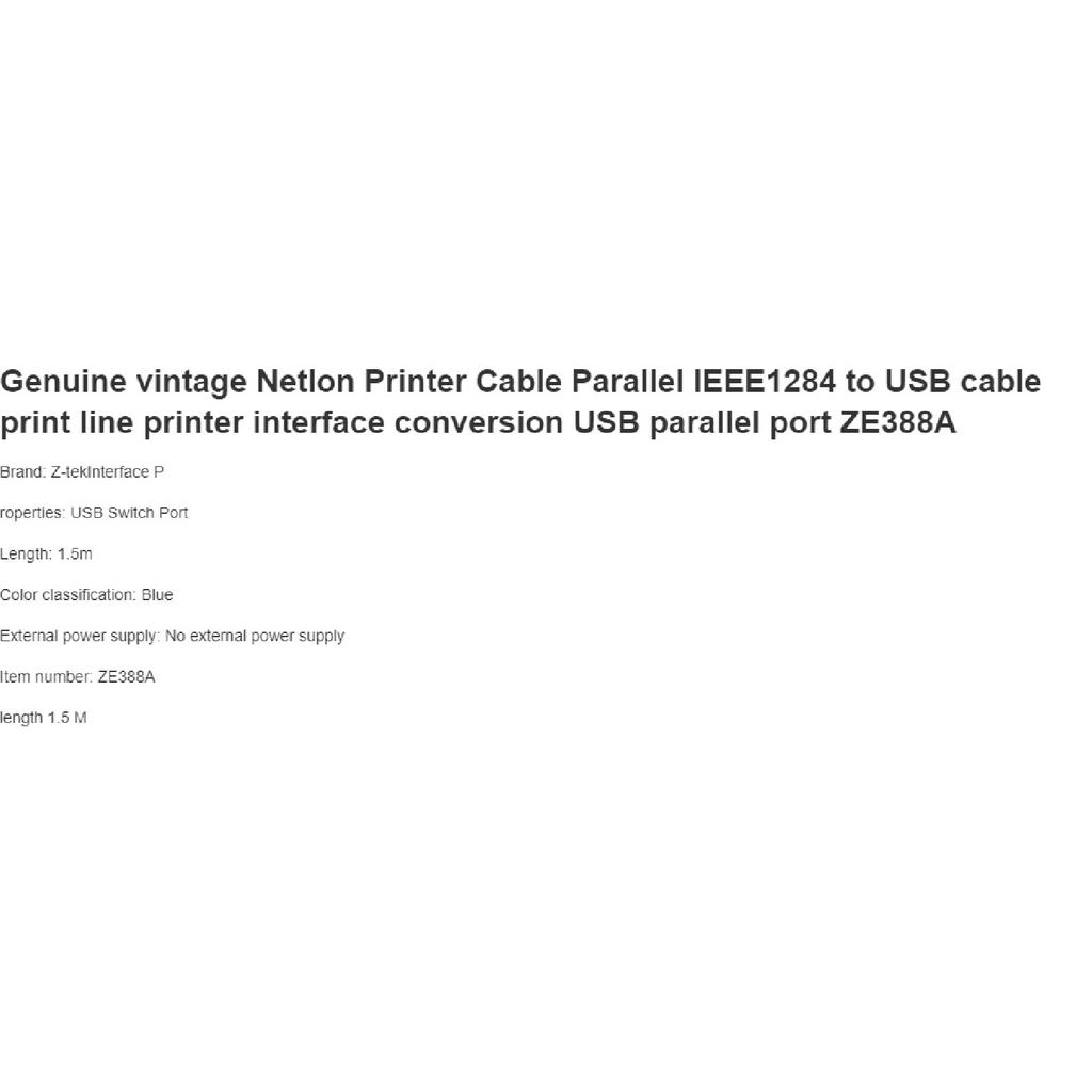 Netlon Printer Cable Parallel IEEE1284 To USB Cable Print Line Printer Interface Conversion USB Parallel Port ZE388A
