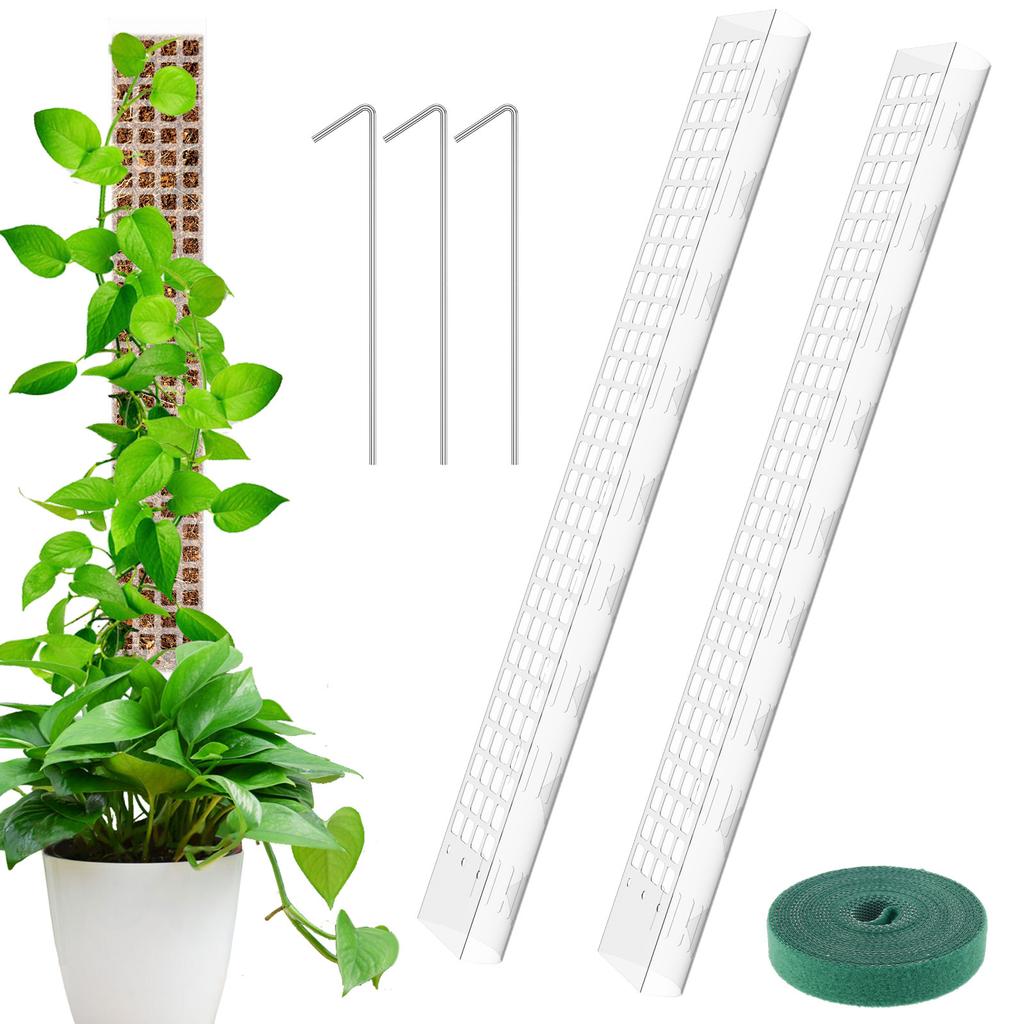 2/4/6Pcs New Plant Climbing Moss Poles Plastic Adjustable Height Plants Growing Support Stand  Indoor Plant Stake Growing Pole