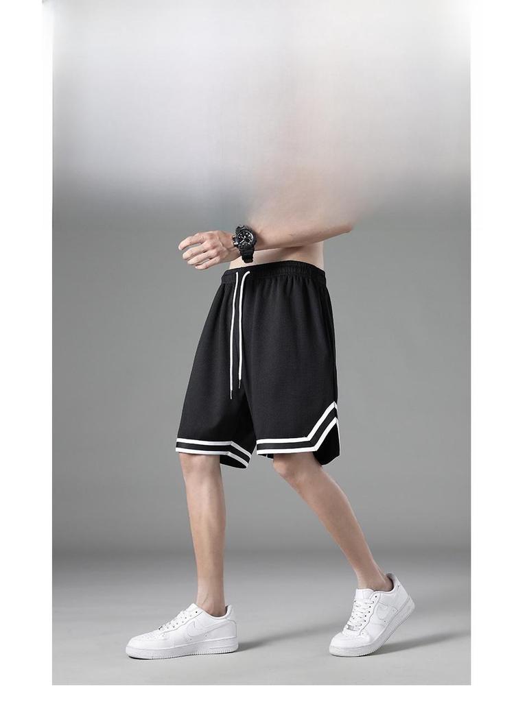 Løse hurtigtørkende basketballshorts i mesh for menn - Unisex sommer is-silke strand treningsklær