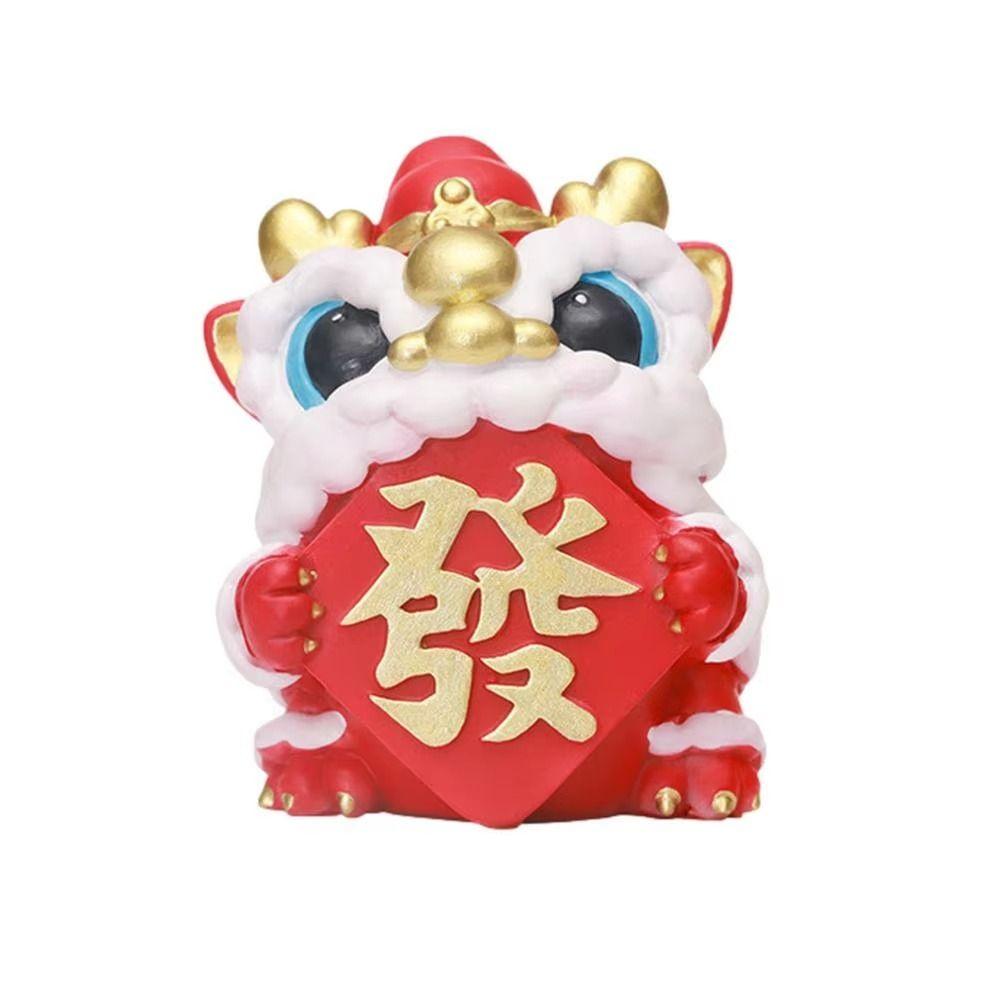Traditional Wake Lion Ornaments Cartoon Lucky Dancing Lion Model  Tabletop Decoration