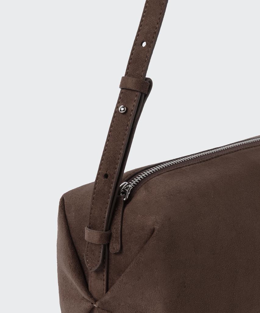 Musinsa Standard Woman Women'S Synthetic Suede Pillow Shoulder Bag [Dark Brown]