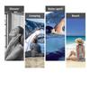 Tropical blue striped beach towel, lightweight and soft swimming pool towel, essential beach item