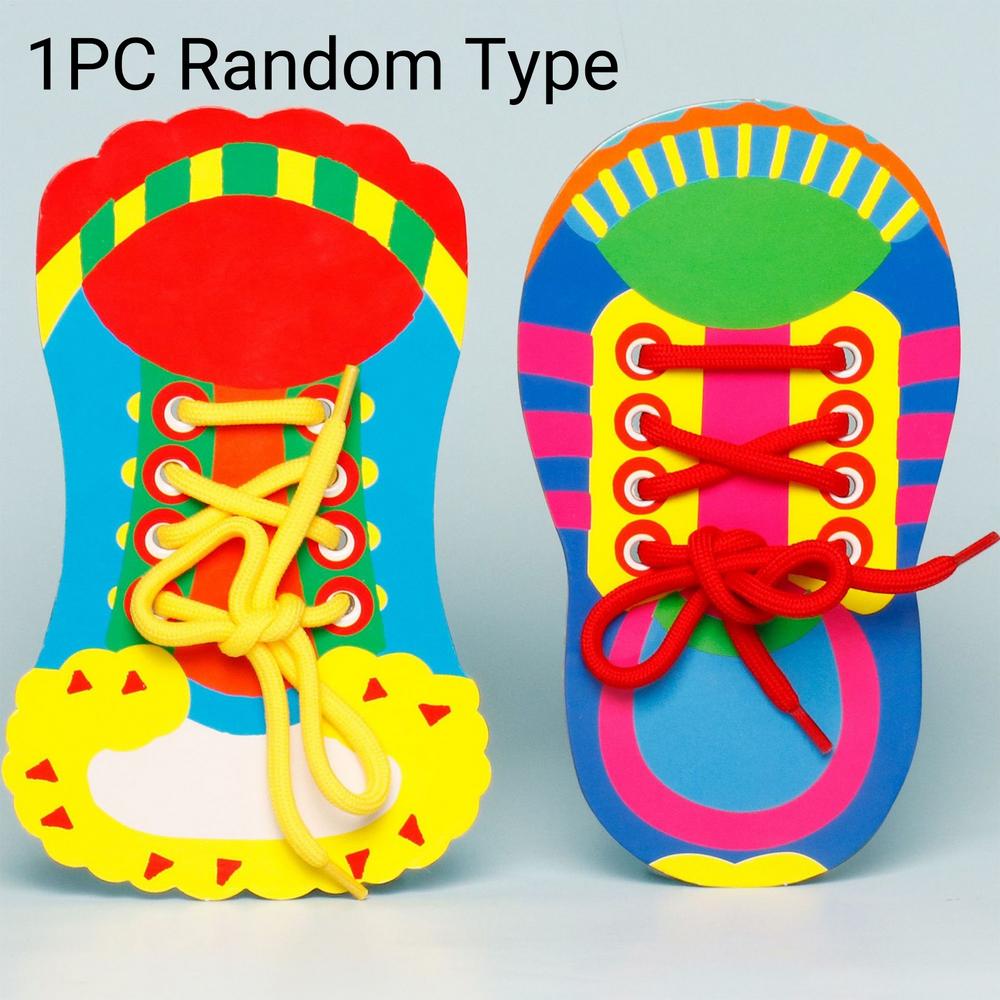 Baby Threading Lacing Toy Learn To Tie Shoelaces for Kids Fine Motor Skills Early Educational Toys Kindergarten Teaching Aid