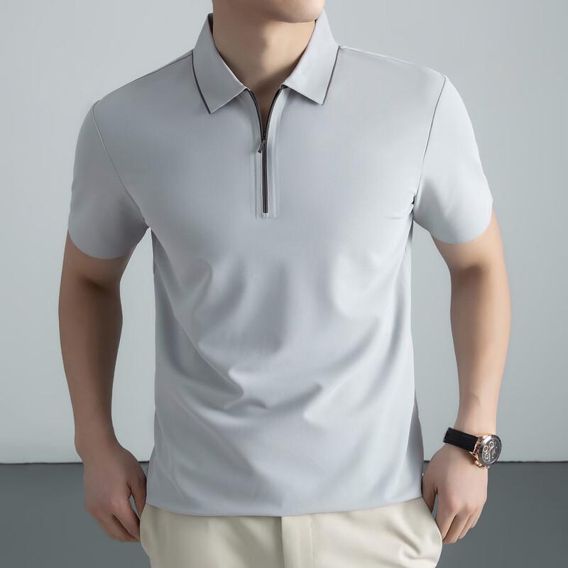 Firstview Men s Summer Minimalist Contrast Short Sleeve Polo Shirt M