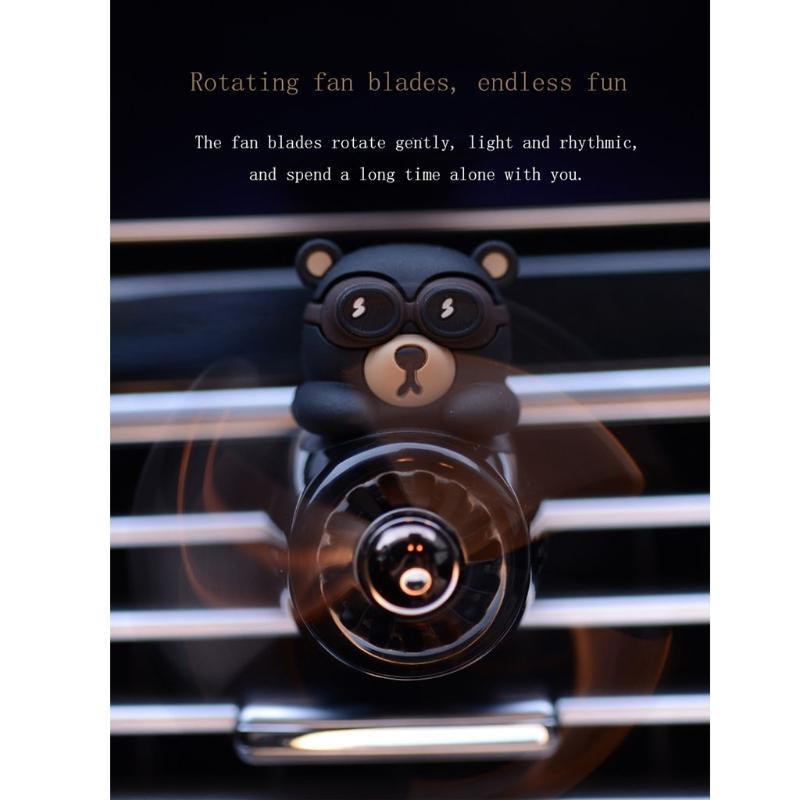 Perfume Diffuser Decor Cute Bear Piloting Vent Air Freshener Auto Accessories Solid Perfume Gifts for Family Colleagues