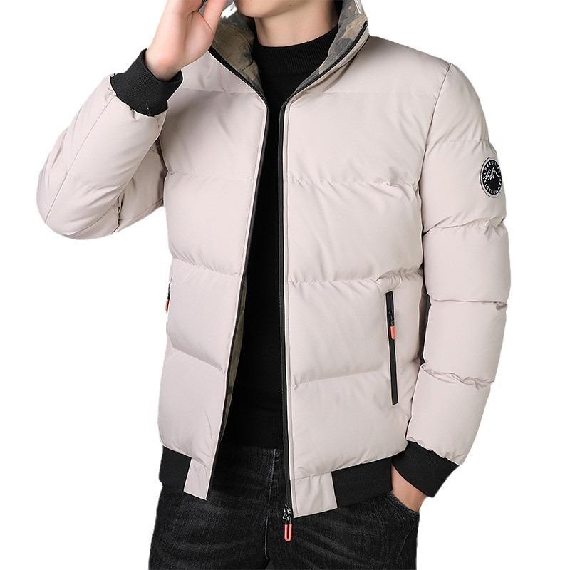 Men's new winter padded casual stand-up collar jacket padded jacket men's thickened thermal padded jacket men's clothing
