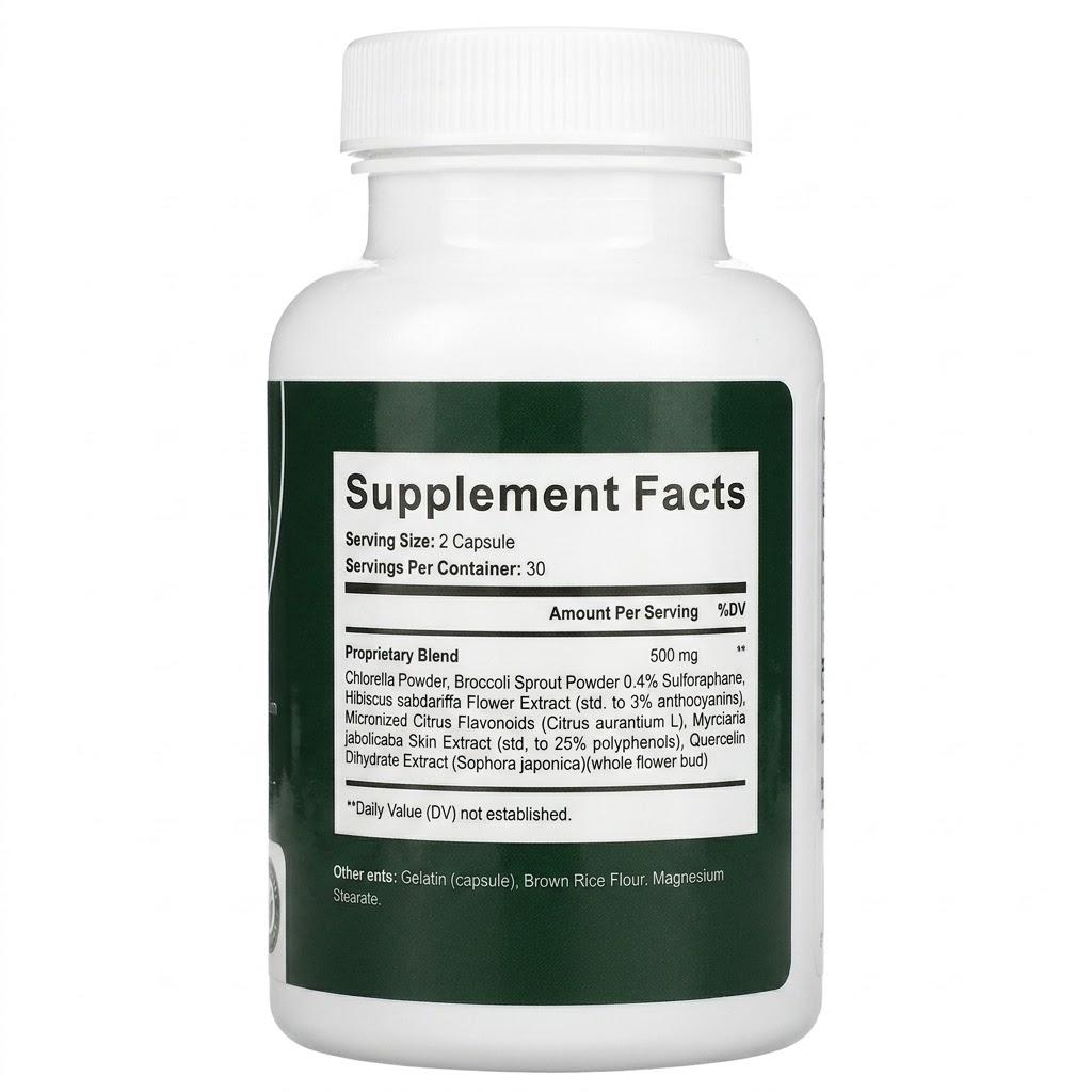 Curador Natural Superalimento Orgânico - Suporte Imunológico e Digestivo para Desintoxicação e Alívio de Gases - 60 Cápsulas
