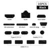 FONKEN 16pcs/set Anti-dust Plug Notebook Dustproof Stopper Laptop Universal USB Silicone Dust Plug Computer Interface Waterproof Cover