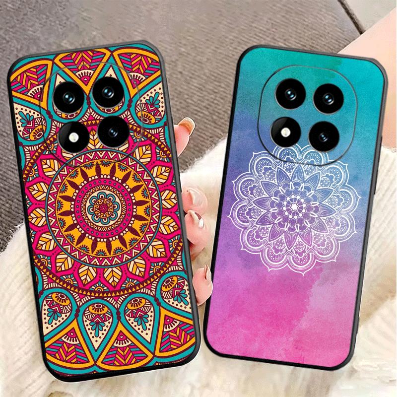 Mandala Style Pattern Soft Phone Case for Xiaomi Redmi Note 12 13 14 15 Pro Plus 11 12S 11S 11T 10 4G Black Cover Back Shell