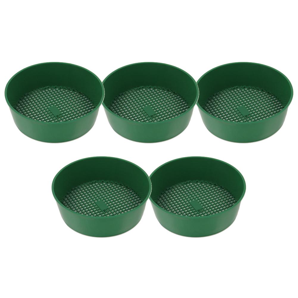 5 шт. Пластиковое садовое сито Садовый фильтр для почвы Мелкое сито для почвы Просеиватель для горной породы Садовое сито для просеивания земли, камней для растений