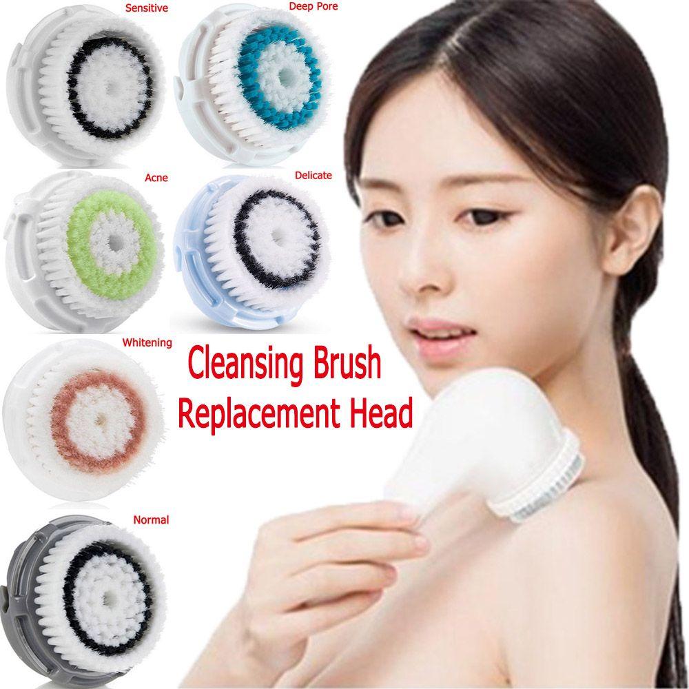 Normal Cleaning Whitening Acne Replacement Head Ultrasonic Sonic Cleansing Brush Facial Cleansers