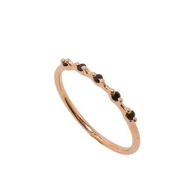 UNI.J Spinell Schlanker Pavé Roségold Ring Ir261