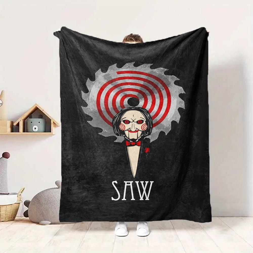Saw Theme Flannel Blanket Throw Blanket Soft Warm Sofa Bed Camping Car home Decor Unique Christmas Gift C930163