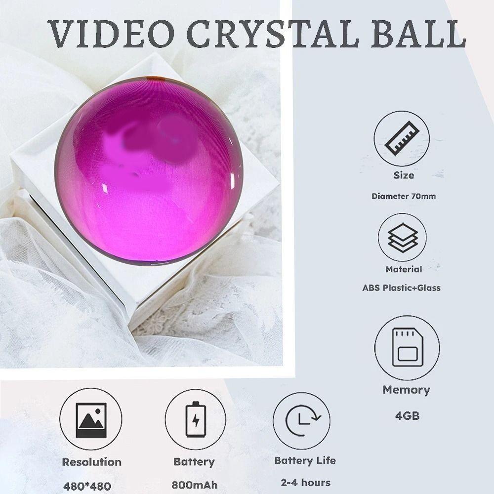 DIY 3D Crystal Ball Electronic Screen Video Photo Album NEW Digital Video Display  Birthday Gifts