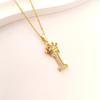 Crown 26 English Letter Necklace Women'S Simple Trend Versatile Micro-Inlaid Zircon Pendant Accessories