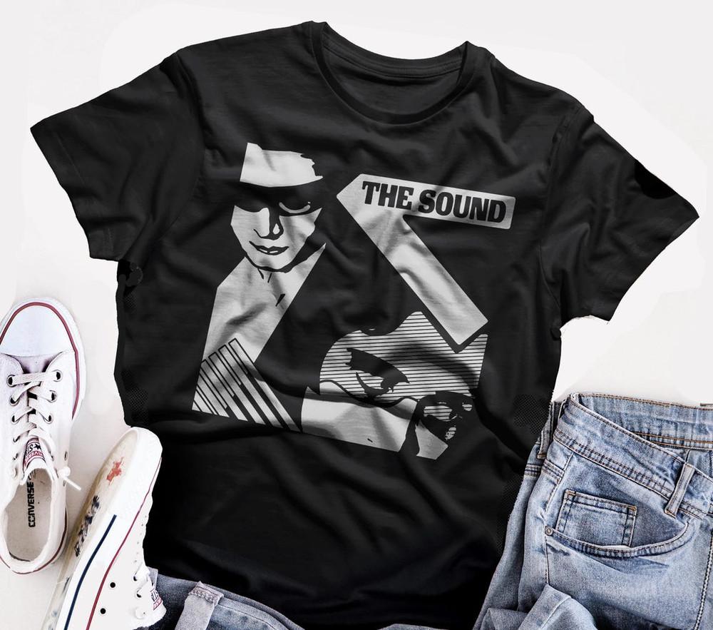 

звук футболка трафаретная печать короткий рукав черная футболка хлопок M