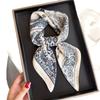 Square scarf, silk scarf, cotton and linen headscarf, sunscreen scarf, women's scarf, shawl feeling, small man imitation velvet herringbone pattern sp
