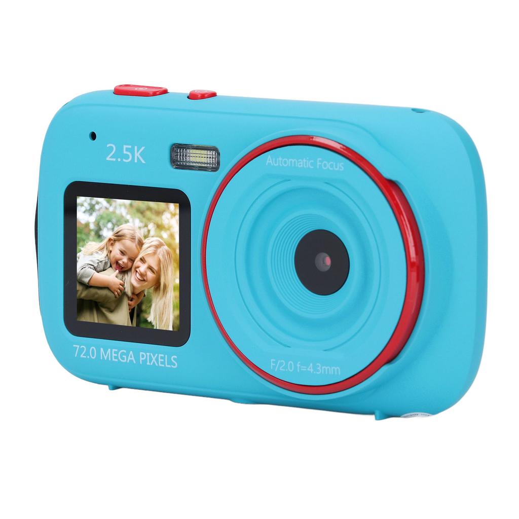Digital Camera 72MP 2.5K Dual Screen 16X Digital Zoom Autofocus Anti Shake Automatic Light Sensitive 750mAh Selfie