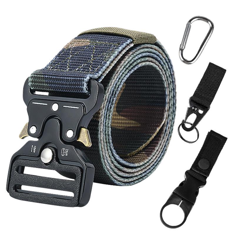 Elastic Tactical Nylon Belt with Alloy Buckle, Popular for Outdoor Use, Customizable Size