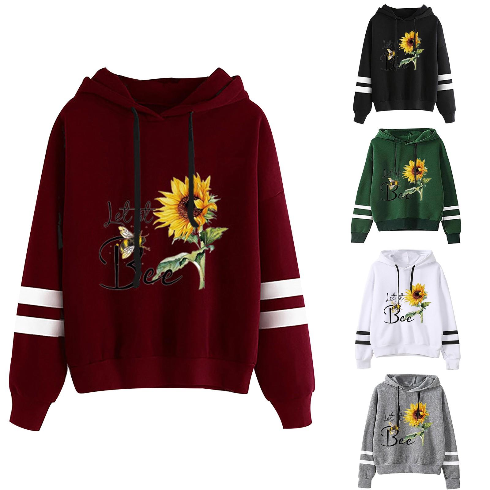 

Женская толстовка с длинным рукавом в полоску, джемпер, пуловер с капюшоном, блузка