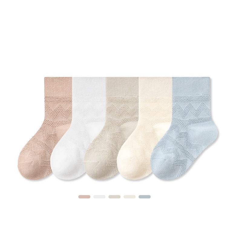 5 Pairs/lot Thin Mesh Newborn Baby Socks Infants Cotton Boneless Soft Socks For Girls And Boys Spring/Summer Student Socks 0-8Y