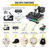 SucceBuy Heat Press 15x12 Inch 5/6/8 In 1 Digital Multifunctional Sublimation 360 Degree Rotation for T Shirts Hat Mug Cap Plate