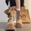 Maillard Boots Women's Autumn and Winter Brown Thick-soled Two Wear Inner Height-increasing Small Medium Boots Martin Boots Women's Short Boots