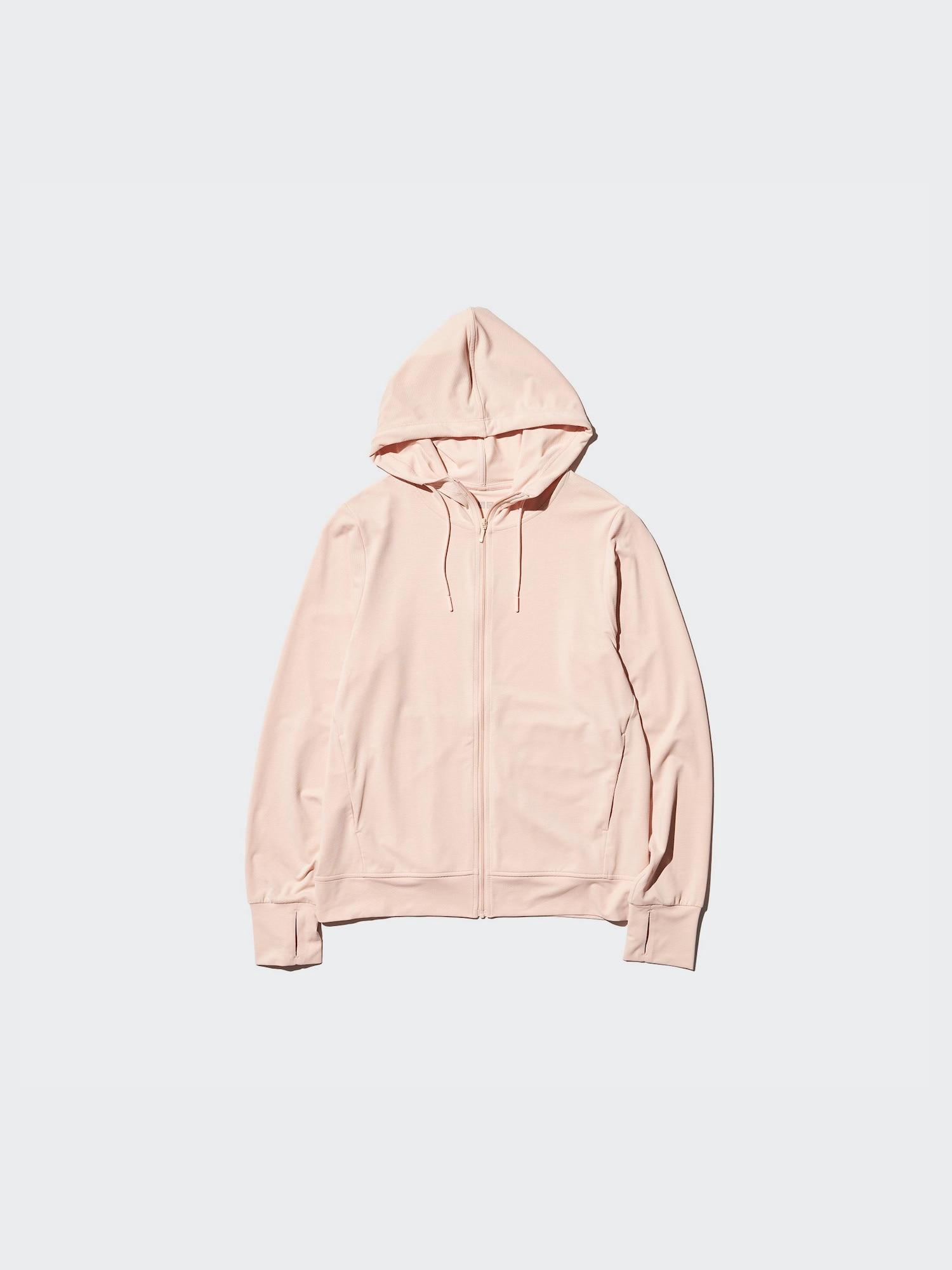 Худи Uniqlo Japan Air Rhythm с сетчатыми вставками и молнией по всей длине, защита от УФ