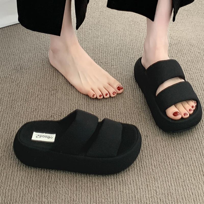 Fashion Flats Platform Women Slippers Fashion Designer Shoes Dress Summer Woman's Sandals 2025 Casual Slides Luxury Zapatos De Mujer