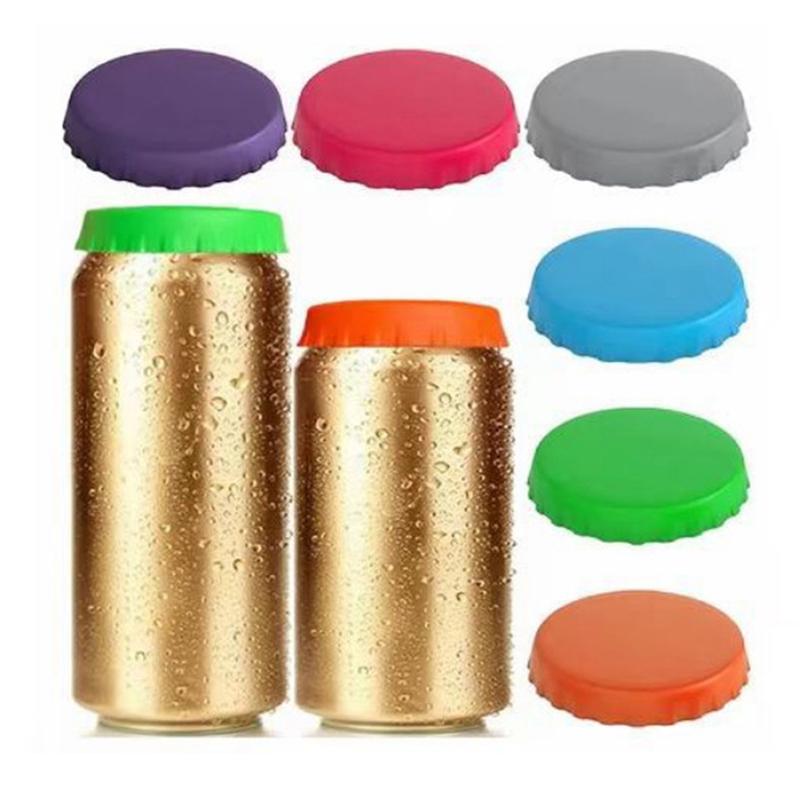 Soda Lid Multi-Color Beverage Can Protector Silicone Can Covers Leak-Proof Cap