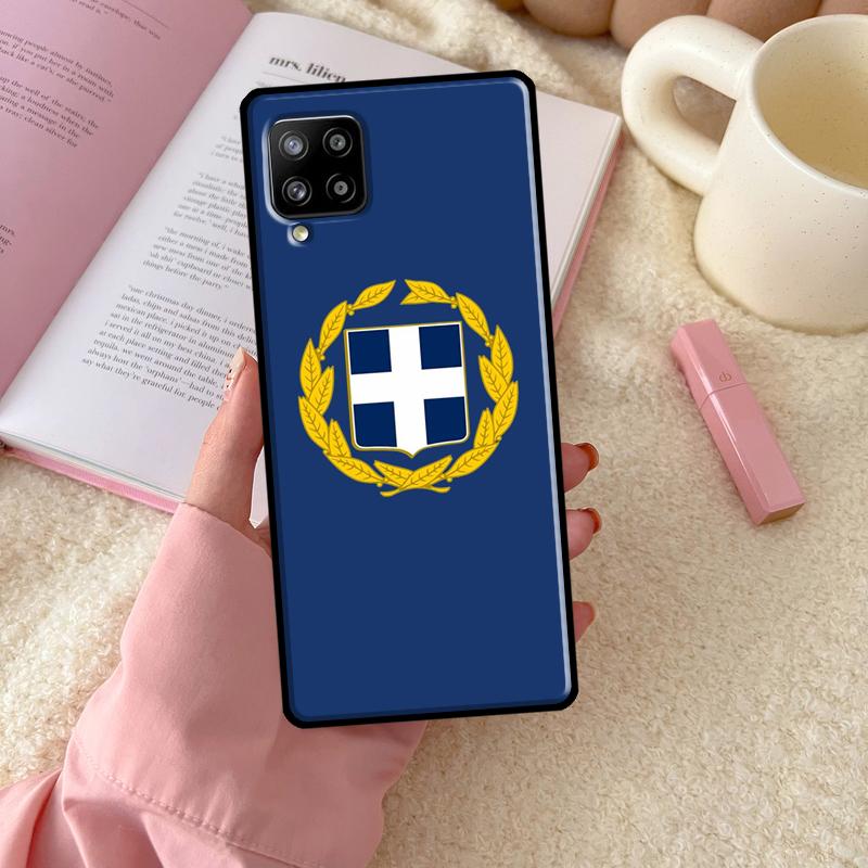 Řecká vlajka pro Samsung Galaxy A54 A34 A14 A13 A52 A32 A12 A22 A72 A52S A33 A53 A73 A71 A51 Pouzdro na telefon