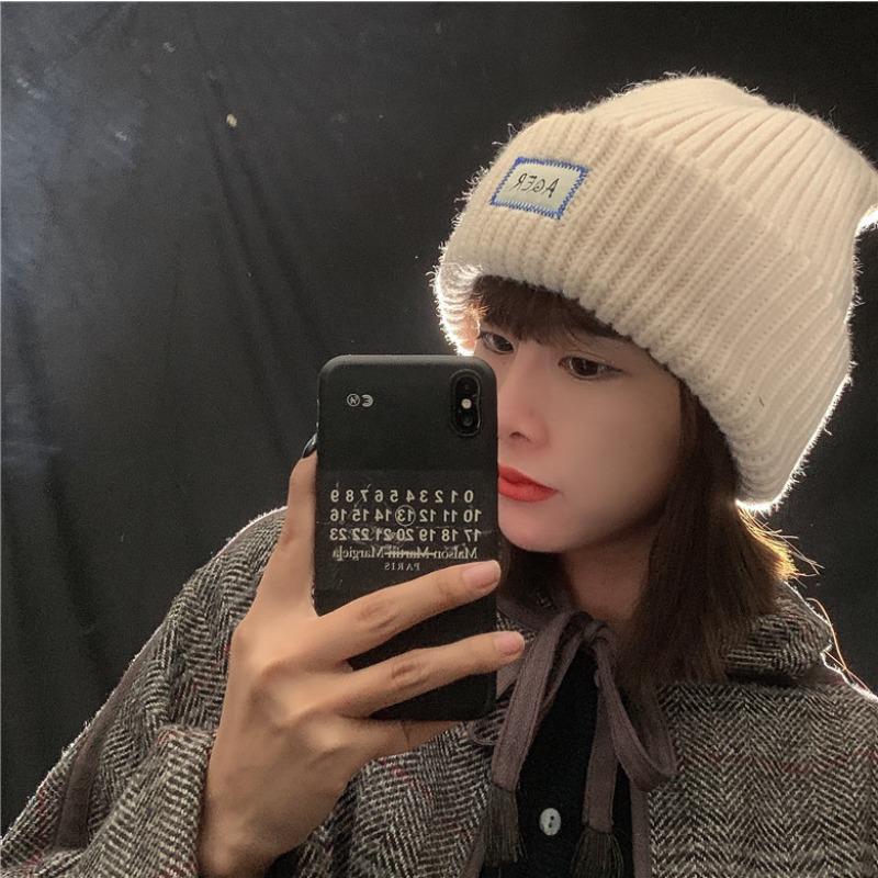 Thick and Large Version Suitable for Large Head Circumference To Show The Face and Small Wool Hat for Women In Winter Warm Ear Protection Knitted Hat