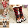 Cheerful Christmas Slipper Socks For Men Women And Kids With Plush Faux Fleece Lining
