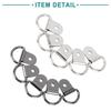 ACROPIX 20pcs D Shape Tie Down Anchor Lashing Rings for Car Truck Trailer Cargo RV Boat Silver Tone Titanium Tone