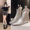 Small Square Head Short Boots In the Autumn of 2025, New Women's Boots, Fashionable European and American Style, Beautiful Color, Flat Bottom Inner H