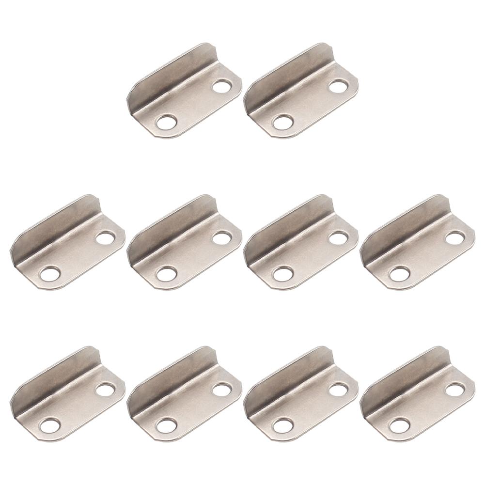 Lock Accessories L-shaped Right Angle Steel 10pcs/set L-shaped Right-angle Seven-character Silver For Office Drawer