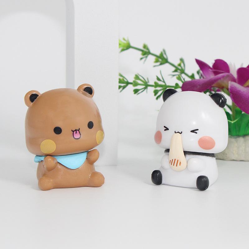 8pcsSet Bubu Dudu Figure Toy Bear Panda Mini Figurine Desktop Model Ornaments Toys Boys Girls Christmas Gifts