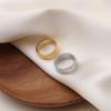 Niche Simple American Plain Ring Titanium Steel Ring Couple Unique Design Irregular Ring 18K Index Finger Ring
