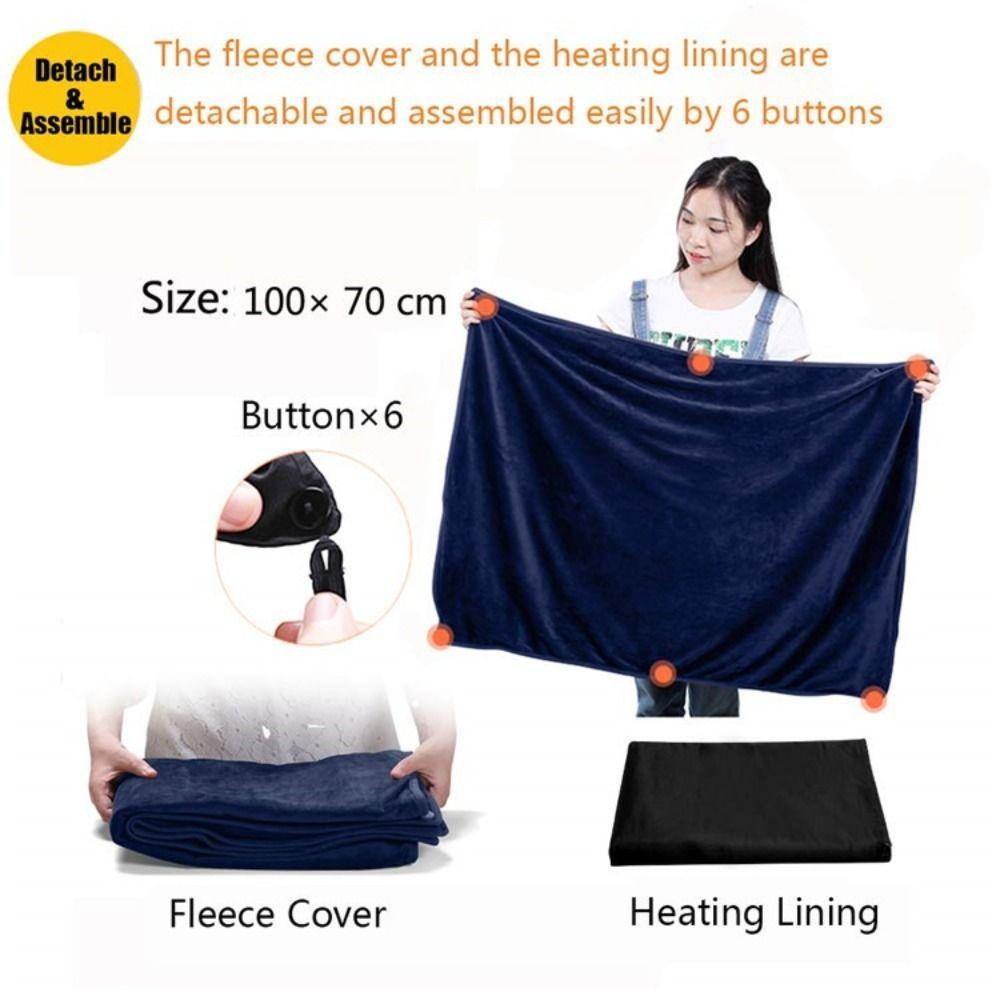 Energy Efficient USB Heated Shawl Pad Quick Heating Soft Warm Blanket Comfortable Warm Heating Blanket Travel