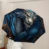 1pc Dragon Fantasy Artwork Automatic Folding Umbrella, Heavy-Duty 8-Rib Construction, Perfect for Everyday yy251114158