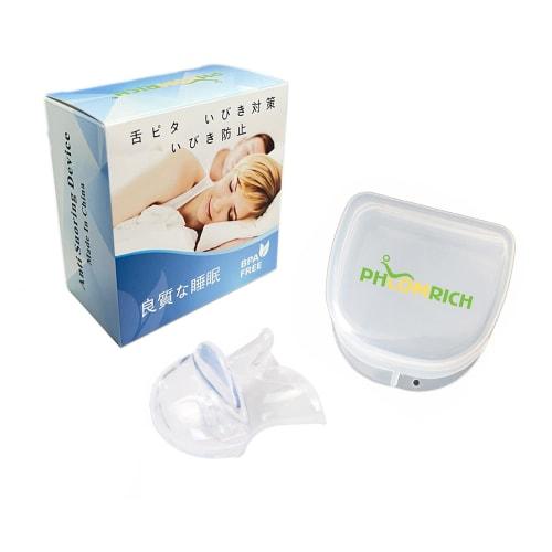 PHCOMRICH Tongue Mouthpiece, Anti-Snoring Aid for Sleep Apnea, Improves Sleep, Includes Case, Reusable