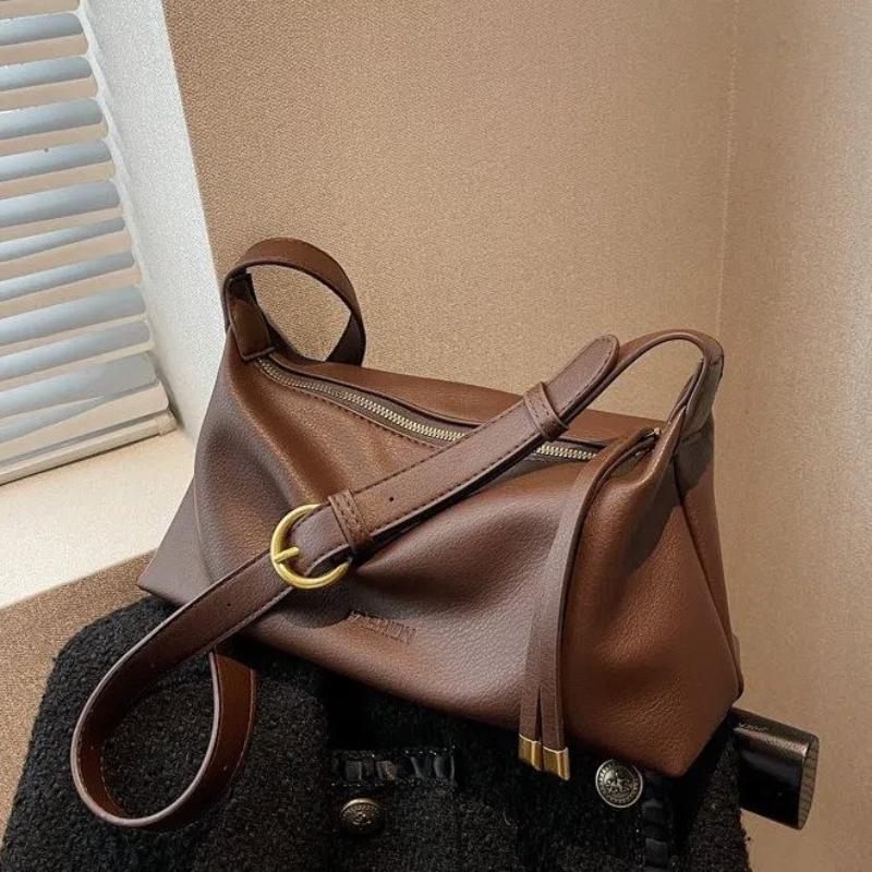 SHUNA Nieuwe Vintage Crossbody Schouder Messenger Bag Grote Capaciteit Vrouwen Tote Handtas koffie