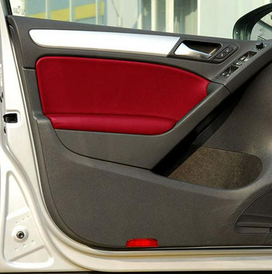 Volkswagen Golf 6 Door Panel Leather Wrap - Armrest Cover for Interior Renovation.