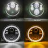 2 Pcs 5 3/4" Motorcycle Headlamp 5.75 Inch LED Headlight for Harley Triumph Rocket Iii 3 Speed Triple Street Triple Thunde