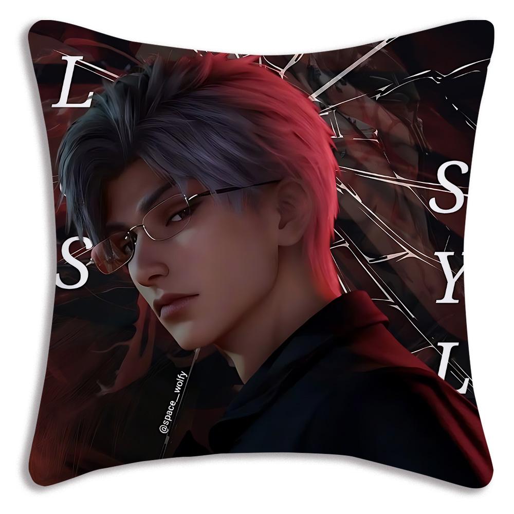 Sylus Love and Deepspace chibiS Pillow Covers Cartoon Sofa Decorative Home Double-sided Printing Short Plush Cute Cushion Cover