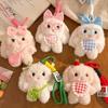Cartoon Plush Rabbit Keychain Stuffed Doll Toy Bag Pendant Charms Car Keyring Accessories For Women Couples Kawaii Gift